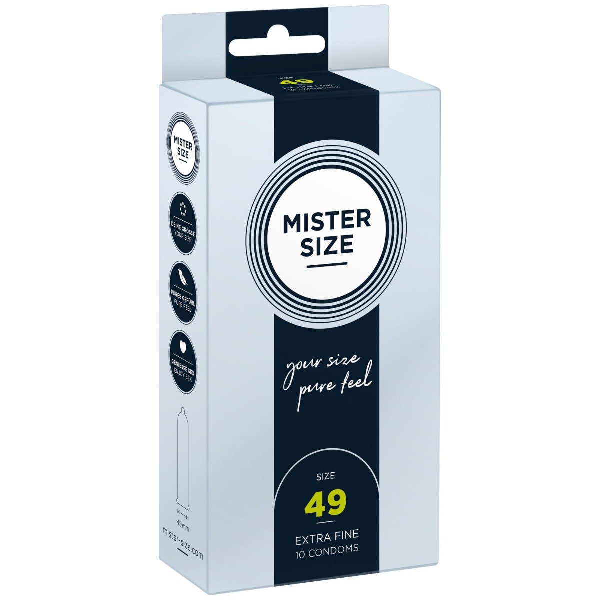 MISTER SIZE - pure feel - Size 49 mm (10 pack)