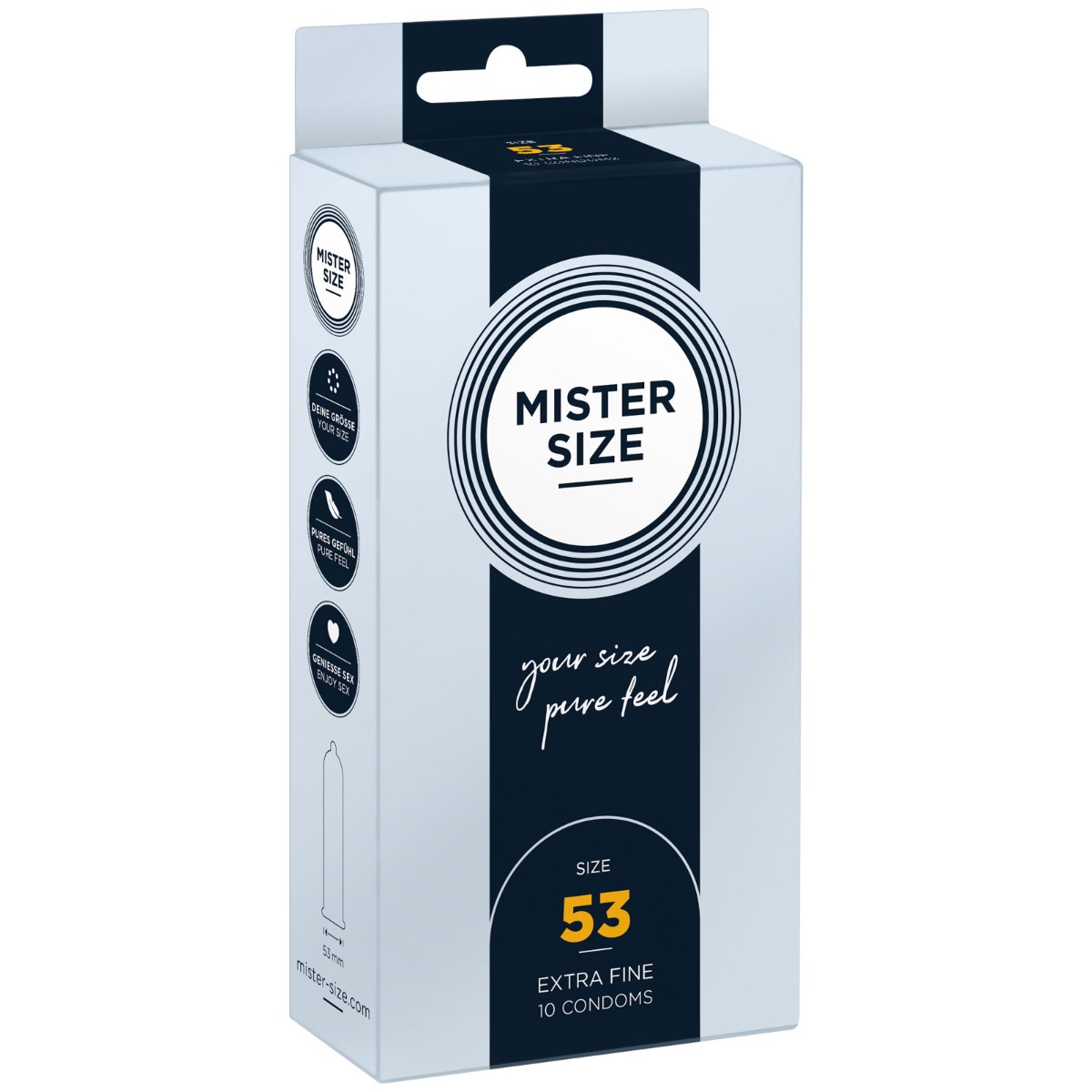 MISTER SIZE - pure feel Condoms - Size 53 mm (10 pack)