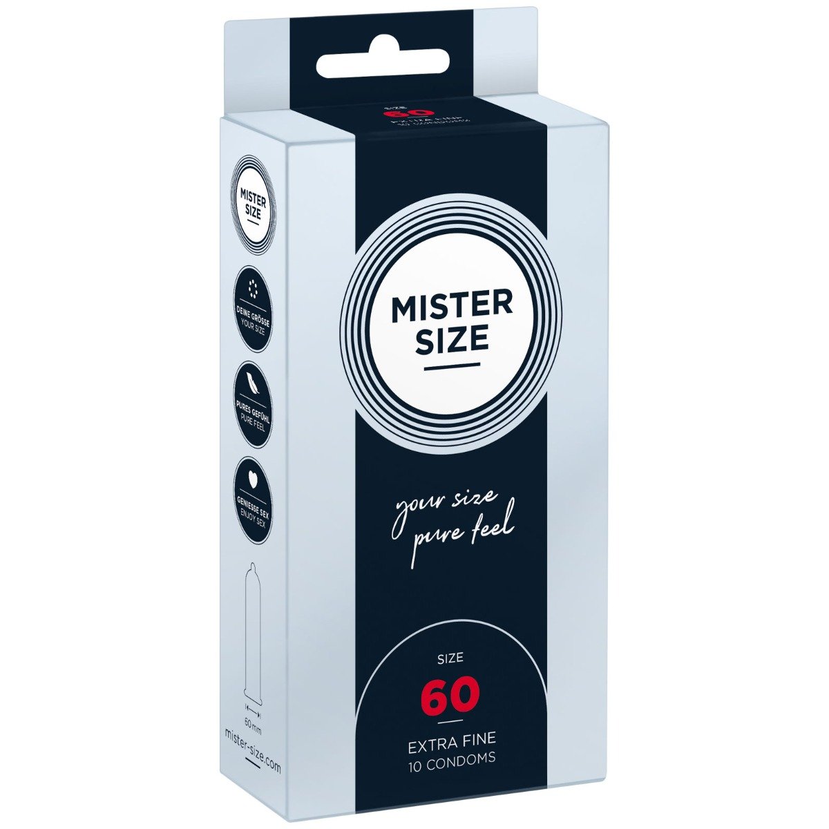 MISTER SIZE - pure feel Condoms - Size 60 mm (10 pack)