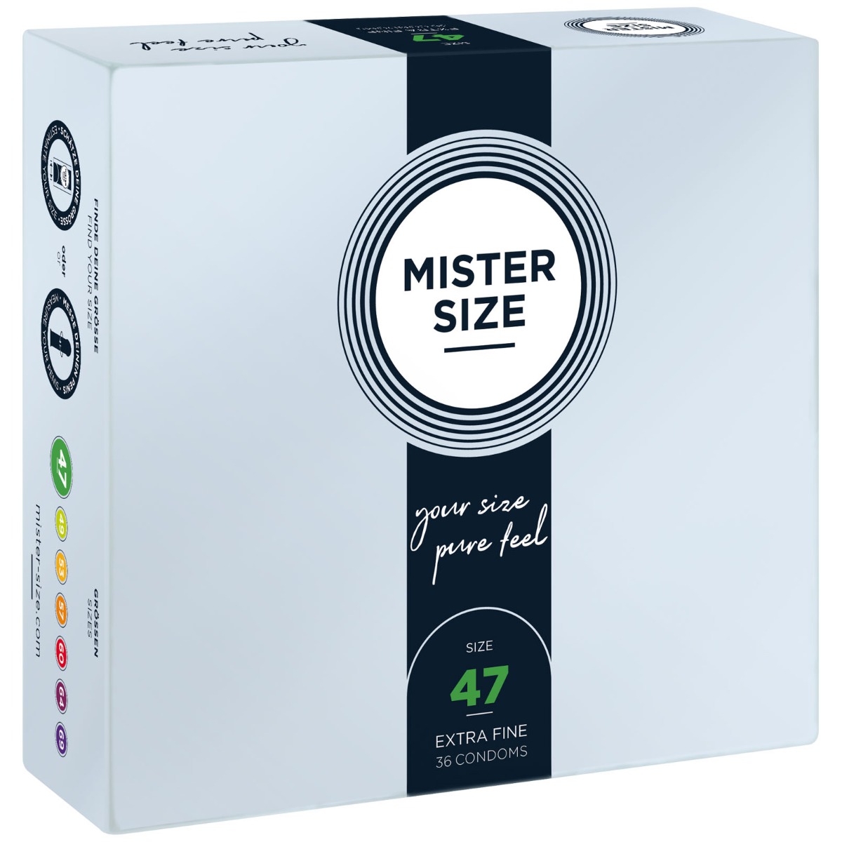 MISTER SIZE - pure feel Condoms - size 47 mm (36 pack)