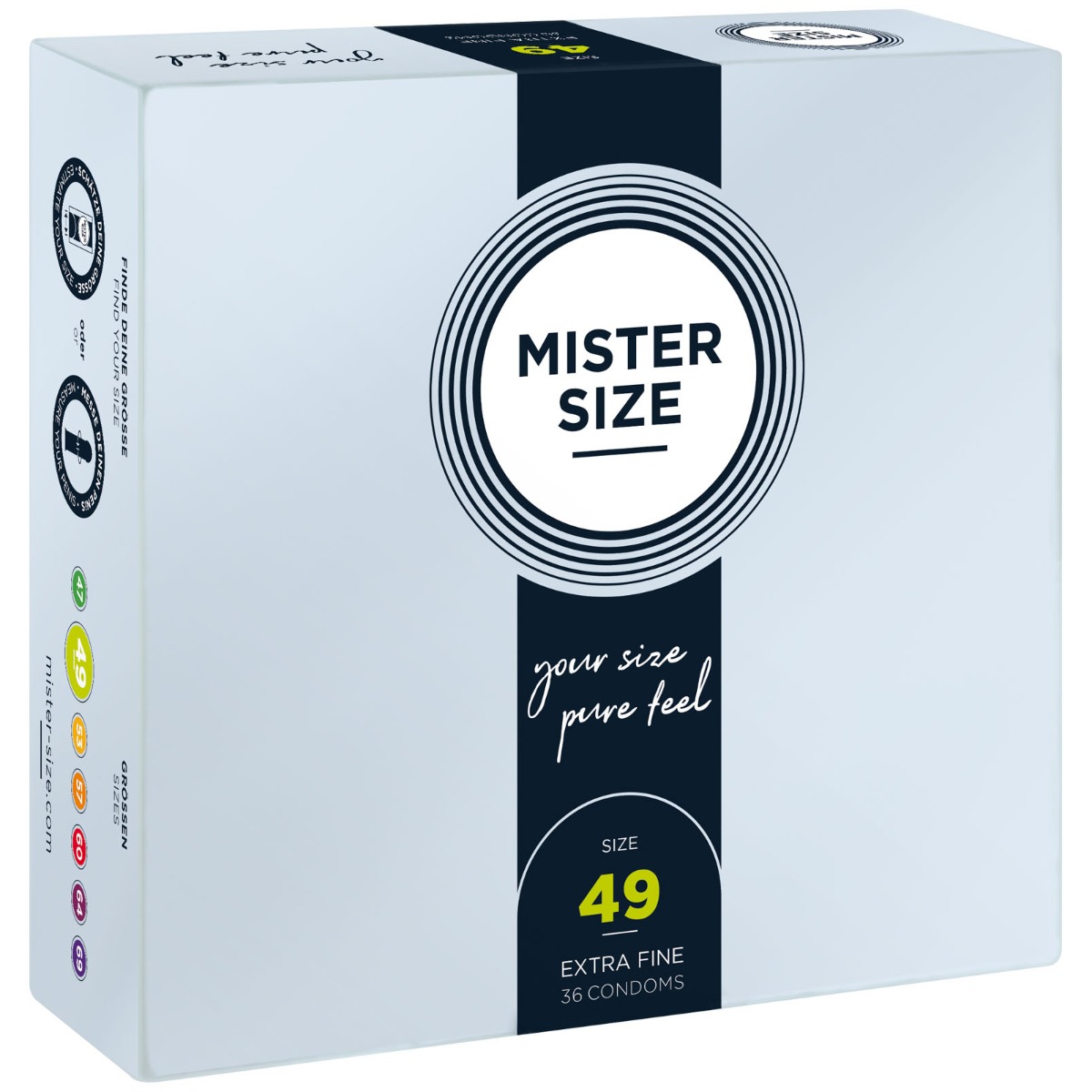 MISTER SIZE - pure feel condoms - size 49 mm (36 pack)