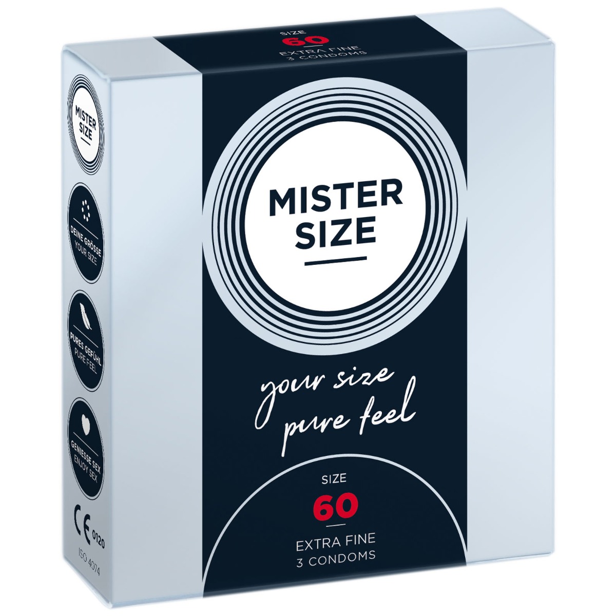 MISTER SIZE - pure feel Condoms - Size 60 mm (3 pack)