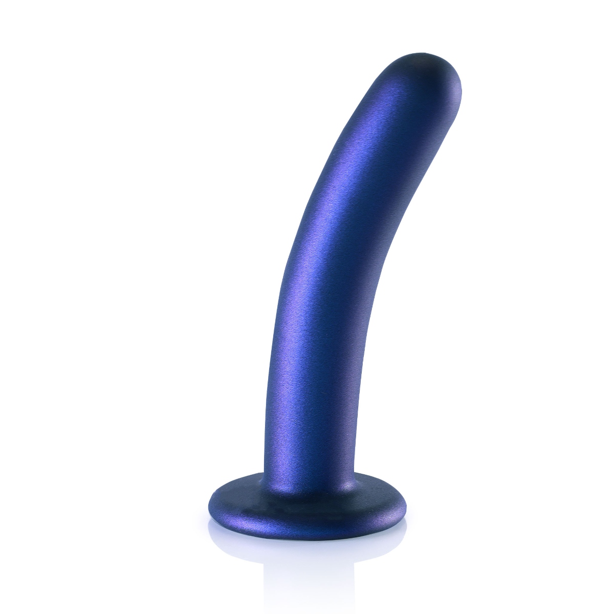 Ouch Smooth Silicone G Spot Dildo 6inch Metallic Blue