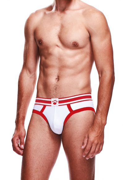 Prowler White/Red Brief Large