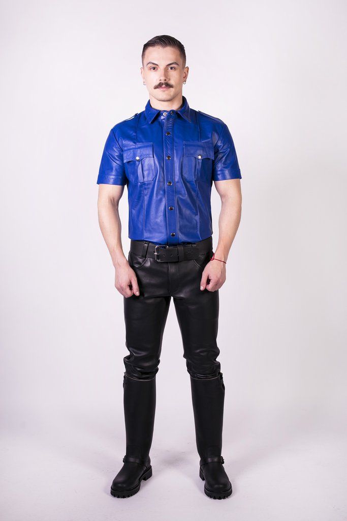 Prowler RED Slim Fit Police Shirt Blue Xsmall