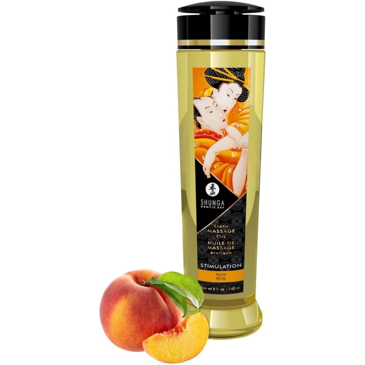 Tester Shunga Massage Oil Stimulation / Peach - Shunga - Massage - adult product at KS Store