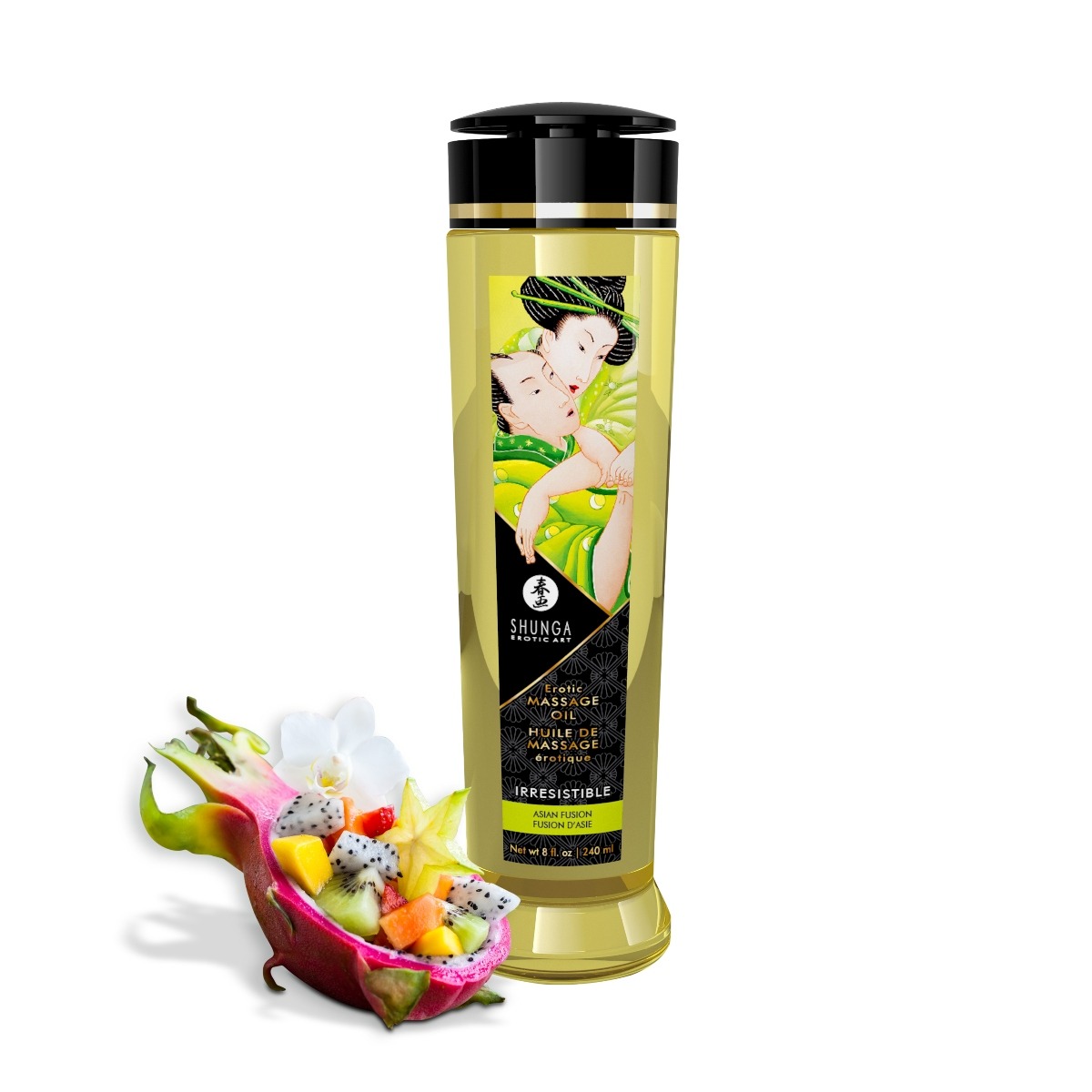 Tester Shunga Massage Oil Irresistible / Asian Fruits - Shunga - Massage - adult product at KS Store