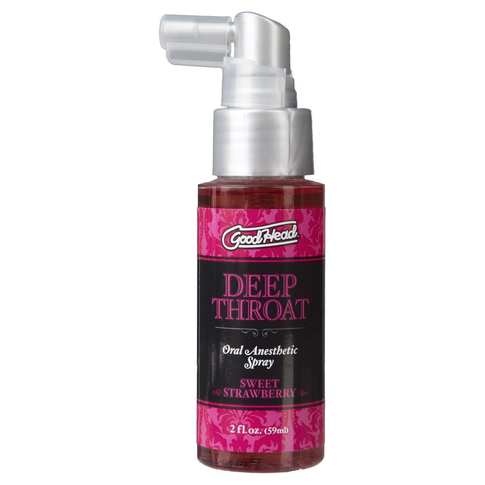 Goodhead Deep Throat Spray Strawberry Transparent - Goodhead - Gags - adult product at KS Store