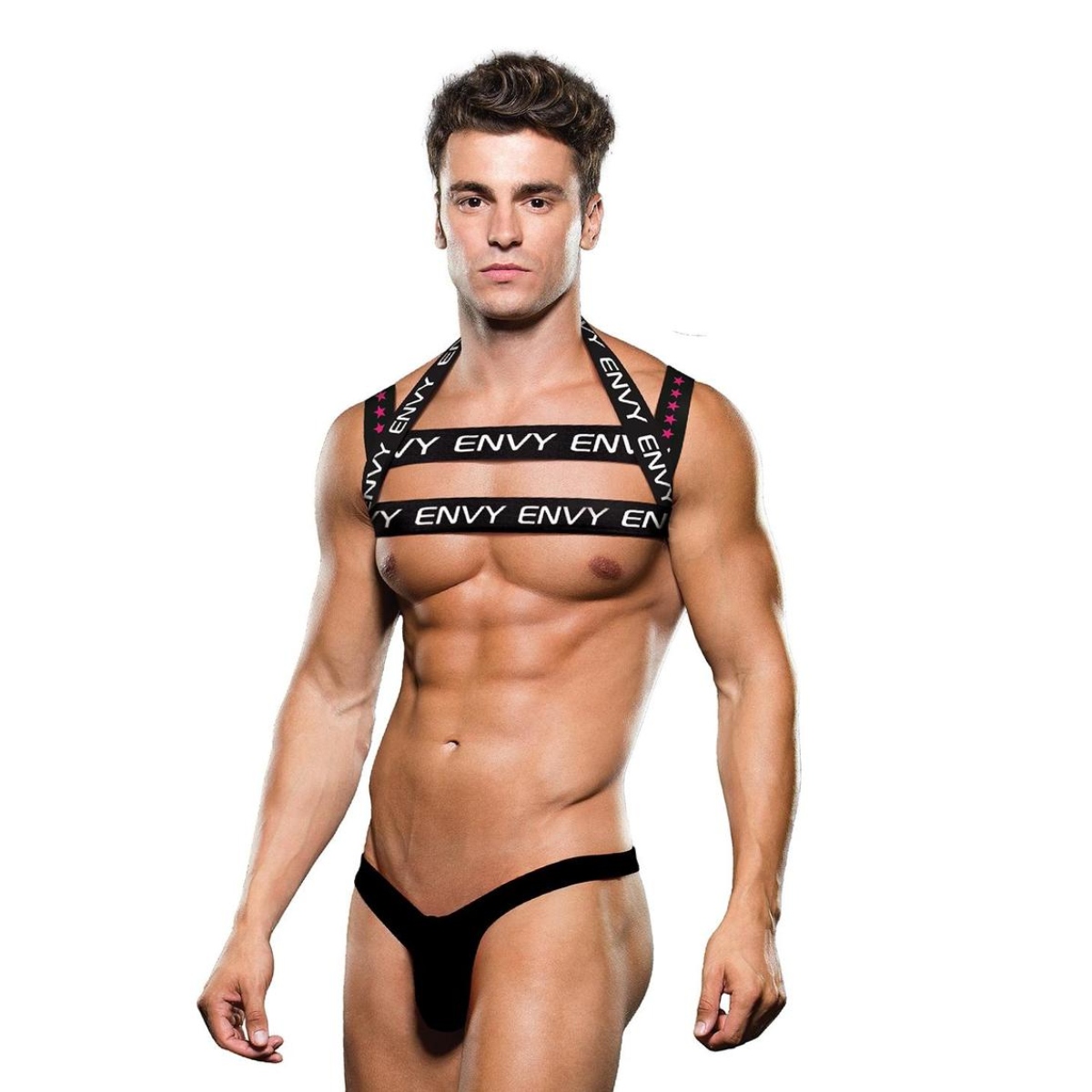 ENVY LOGO HARNESS - BLACK/WHITE - S/M - Envy - Harnesses - adult product at KS Store