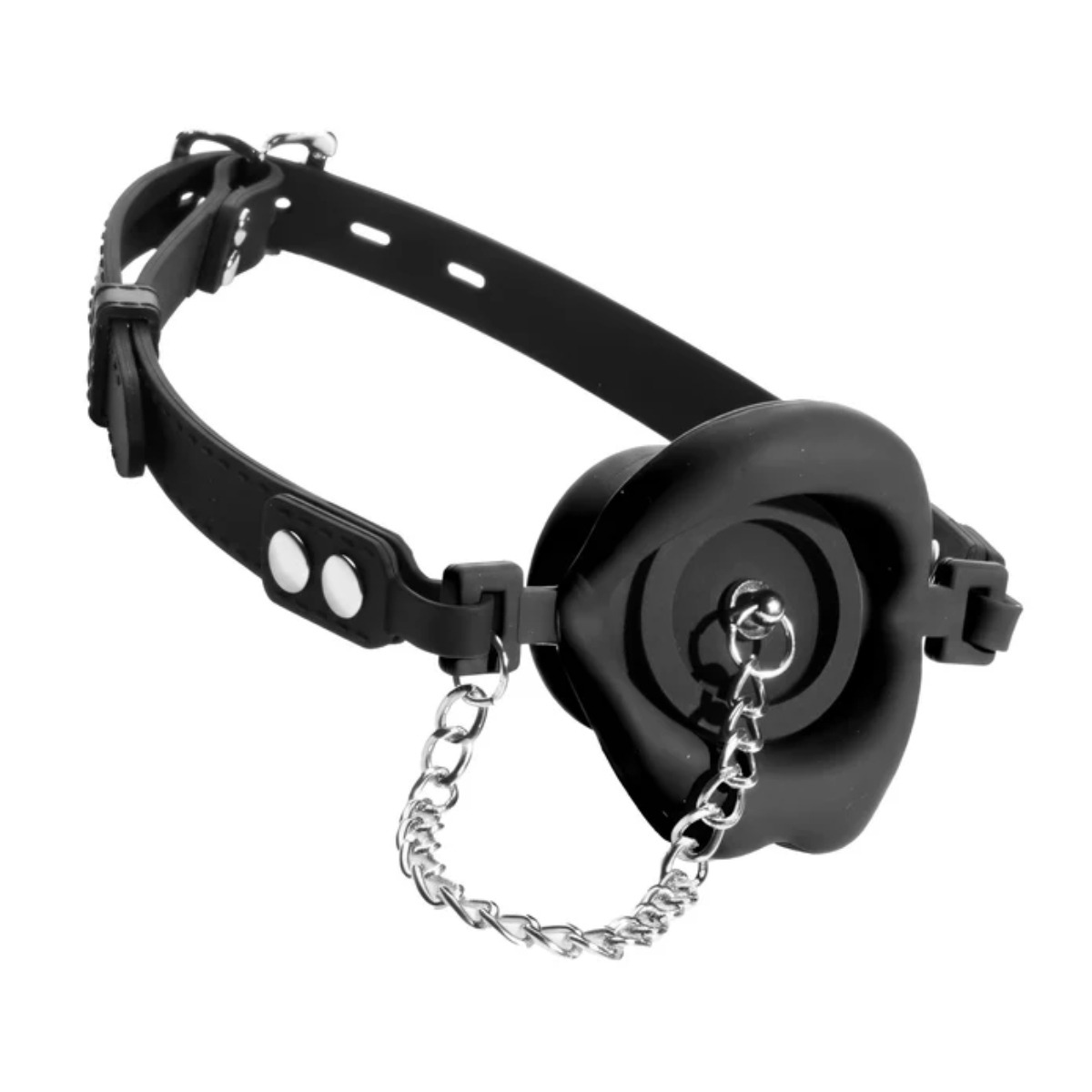 Master Series Plugged Silicone Feeding Gag Black - Master Series - Lingerie & Underwear - adult product at KS Store