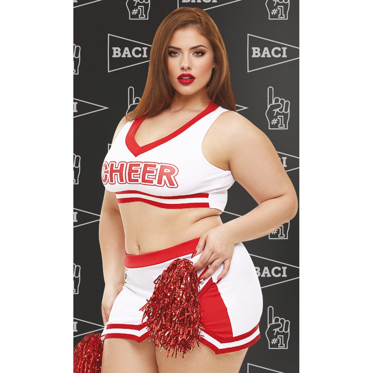 Baci Game day Hottie 4 Piece Cheerleader Costume QS - Baci - Lingerie & Underwear - adult product at KS Store