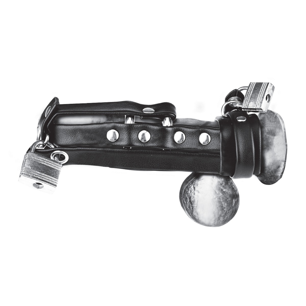 Blueline Gimp Cock Locking Chastity Sheath With Double Metal Cock Ring - Blue Line - Toys & Accessories - adult product at KS Store