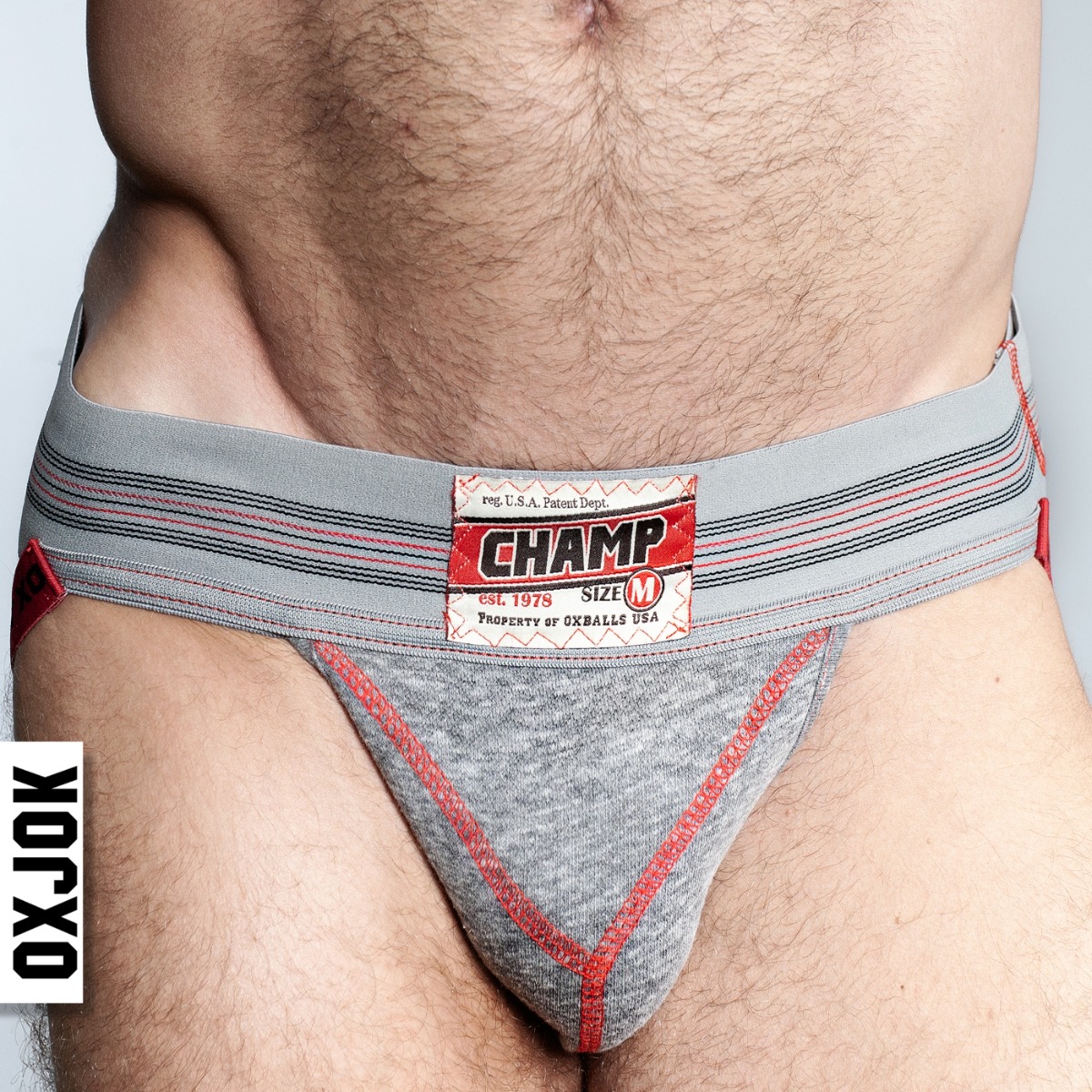 Oxballs Champ Vintage Sweatshirt-Jock GRAY HEATHER X-LARGE - Oxballs - Lingerie & Underwear - adult product at KS Store