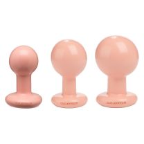 The Classic Round Butt Plug 3 piece set Vanilla