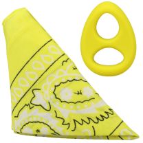 Rock Solid The Code Silicone Cock Ring with Bandana Yellow Black