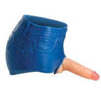 Strap U Booty Shorts 6" Dildo Silicone Strap On Harness Large