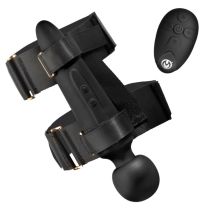 Master Series Thunderstick Thigh Strap Vibrating Wand with Harness