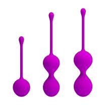 Pretty Love Kegel Ball 3 Piece Training Set Purple