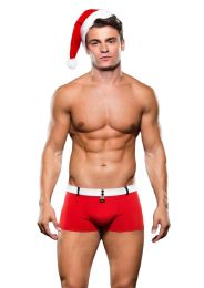 Envy Santa Hat And Shorts 2 Piece Costume Set Red White LXL
