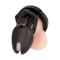 SILICONE CHASTITY COCK CAGE - BLACK