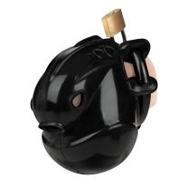 Blueline Full Restraint Silicone Cock And Balls Chastity Device 100% Coverage Black