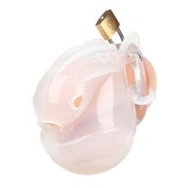 Blueline Full Restraint Silicone Cock And Balls Chastity Device 100% Coverage White