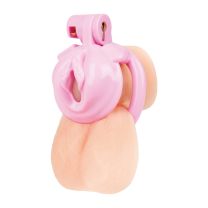 Blueline Bitchboy Degrading Mini Chastity Cage With Pussy Shape
