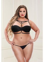 Baci Sexy Strappy Bra Harness Black Queen Size