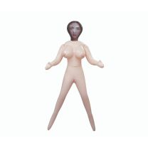 Hussy Standing Pose PVC Inflatable Love Doll With 2 Tempting Love Holes Brunette