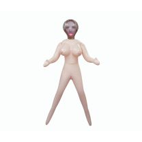 Hussy Standing Pose PVC Inflatable Love Doll With 3 Tempting Love Holes Blonde