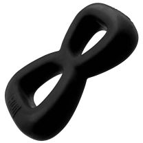 Oxballs Boomerang Double Ring Cockring & Nut Tugger Black