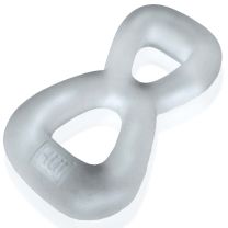 Oxballs Boomerang Double Ring Cockring & Nut Tugger Clear