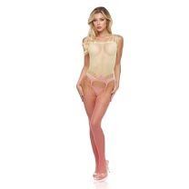 PINK MIRAGE SUSPENDER BODYSTOCKING