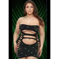 Lapdance Midnight Diamond Cutout Mini Dress Glow In The Dark QS