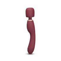 Le Wand Flat Top Fusion G Double Ended Petite Wand Vibrator Wine Red