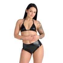 Me You Us Latex Crotchless Panties Large