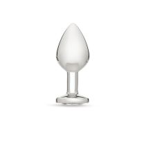 Me You Us Crystal Jewels Metal Butt Plug Clear Medium