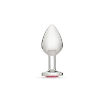 Me You Us Crystal Jewels Metal Butt Plug Pink Medium