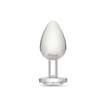 Me You Us Crystal Jewels Metal Butt Plug Clear Large