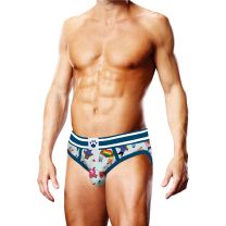 Prowler Bears With Hearts Brief Blue