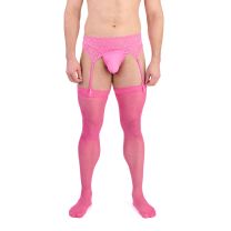 Prowler Pink Lace Garter Set Large