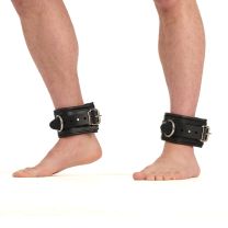 Prowler RED Leather Lockable Ankle Restraints SM