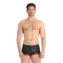 Prowler RED Leather Sports Shorts Black/Red Medium