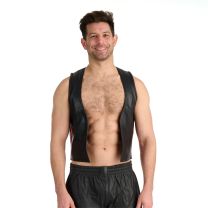 Prowler RED Waistcoat Stripe Black/Red Small