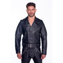Prowler RED Leather Police Jacket