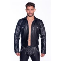 Prowler RED Leather Truker Jacket Small