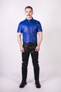 Prowler RED Slim Fit Police Shirt Blue Large
