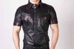 Prowler RED Slim Fit Police Shirt Black/Red Large