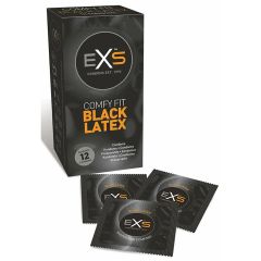 EXS Black Latex  Condoms 12 pack