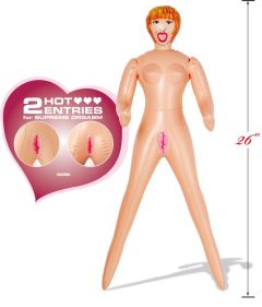 Nanma Romping Rosy Inflatable Mini Size Doll Flesh